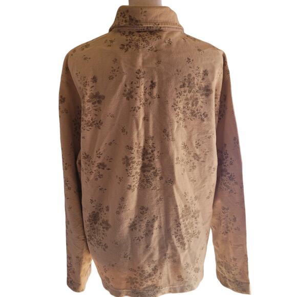 Vntg Liz Claiborne Liz Co Floral Button Down Blouse Cottage Prairie Romantic M - Picture 5 of 9